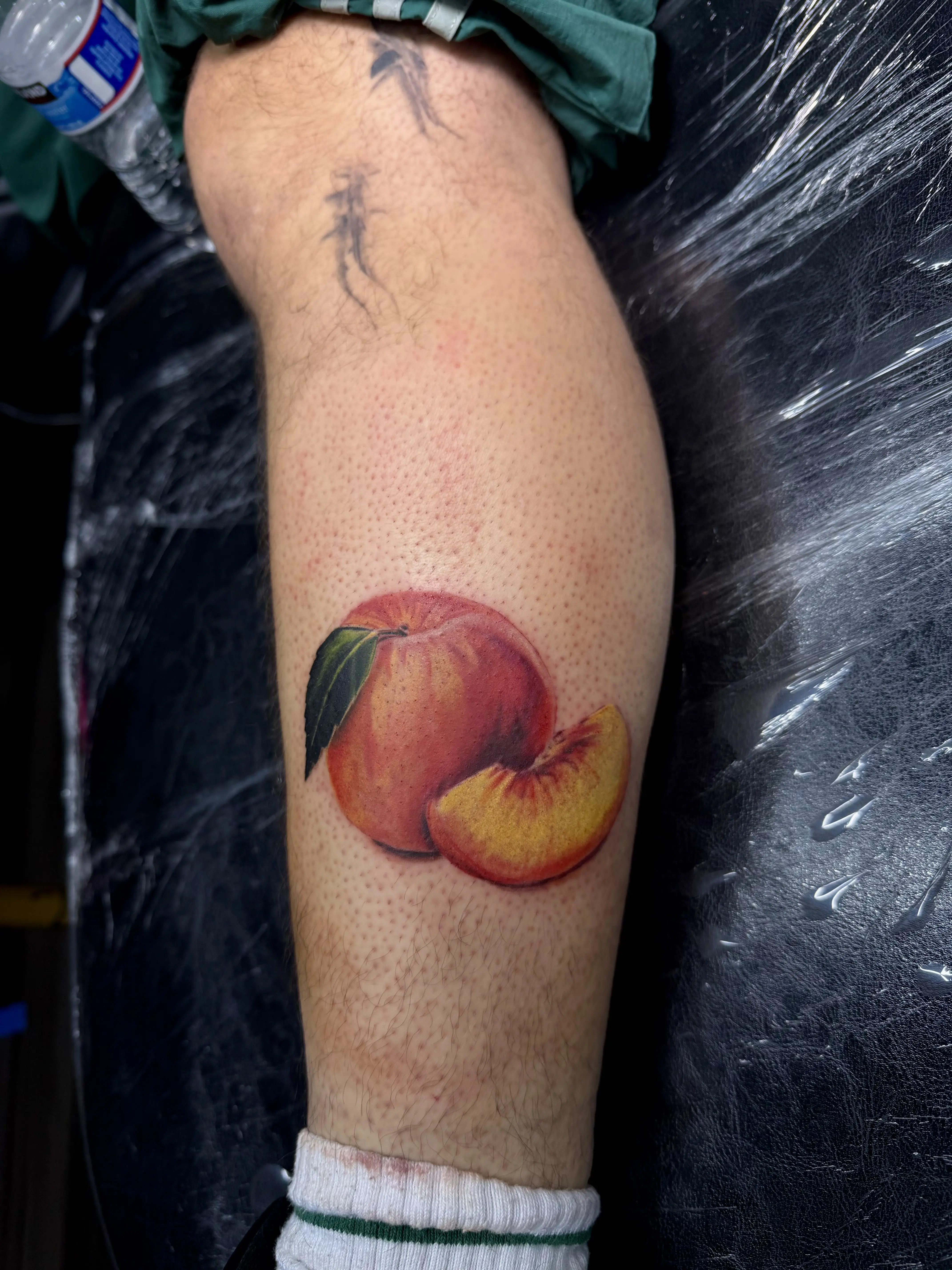 color realism peach tattoo